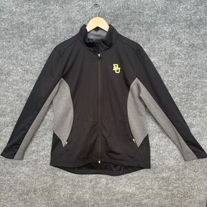 Cutter & Buck Men's Baylor University Full-Zip Jacket Sz XL Black Gold Logo